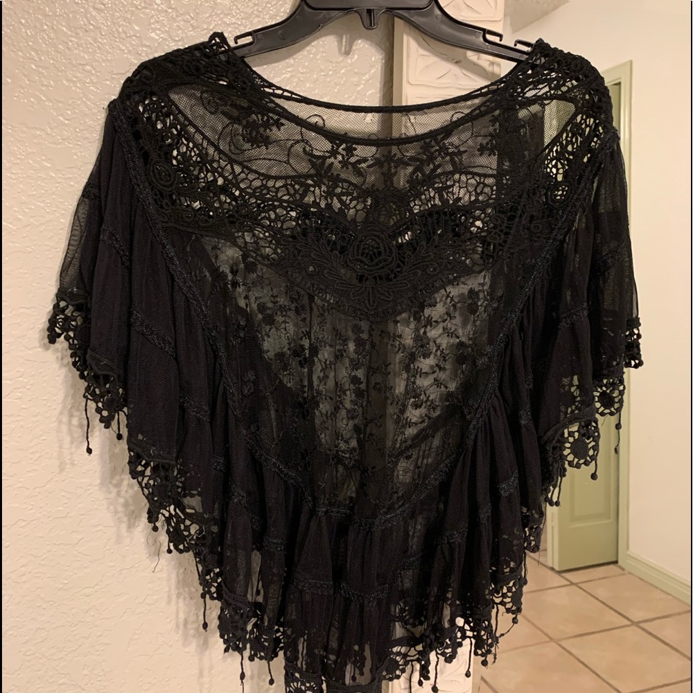 Black lace cover up